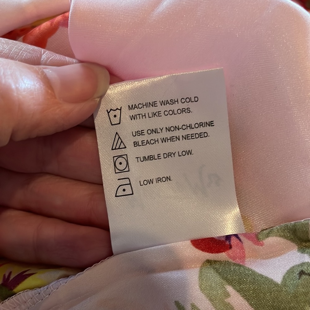 Miss to Mrs Pink Silk Floral Robe - Picture 12 of 14